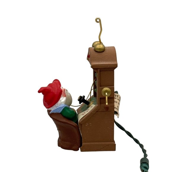 VINTAGE HALLMARK Ornament Santas Hot Line Telephone Switchboard Light Blink 1991 - Picture 3 of 4